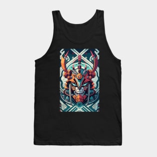 Mecha Oni Samurai Mask Tank Top